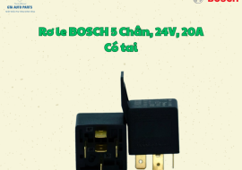 Rơ le BOSCH 5 Chân, 24V, 20A Có tai