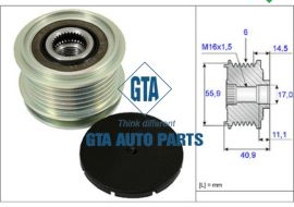 Pu ly máy phát Galaxy 95-06, Audi A3, A4, A6, Grandis 04-, Outlander 06-, Galant 08-