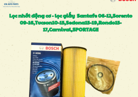 Lọc nhớt động cơ - lọc giấy  Santafe 06-12, Sorento 09-16, Tucson10-15, Sedona15-19, Rondo15-17, Carnival, SPORTAGE (BOSCH)