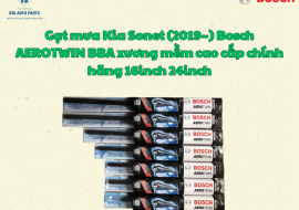Gạt mưa Kia Sonet (2019~) Bosch AEROTWIN BBA xương mềm cao cấp chính hãng 16inch 24inch