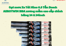 Gạt mưa Xe Tải Hino 6.5 Tấn Bosch AEROTWIN BBA xương mềm cao cấp chính hãng 24 & 24inch